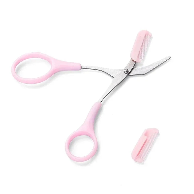 Stainless Steel Eyebrow Scissors with Comb