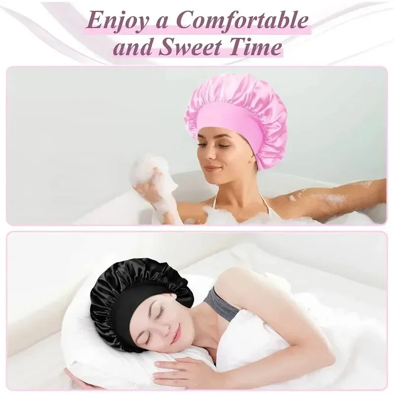 Silk Satin Lined Sleep Bonnet Hair Wrap