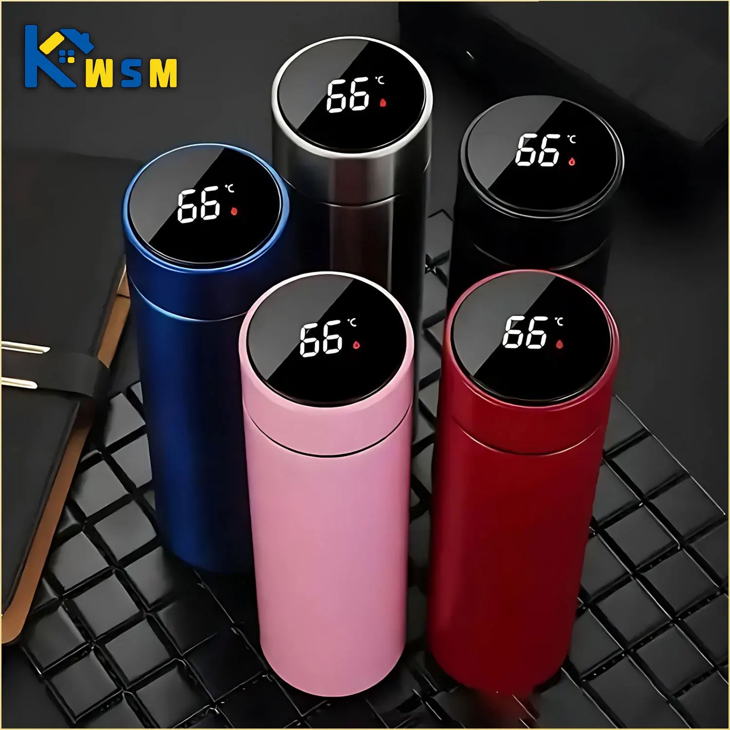500ml Thermos Flask with Temperature Display