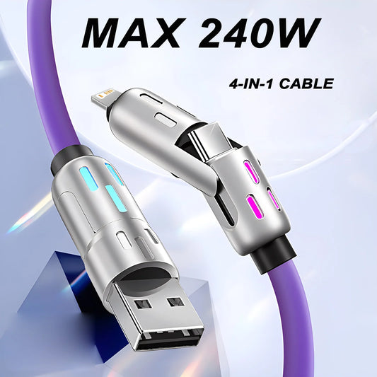 4-in-1 240W USB-C Fast Charging Cable
