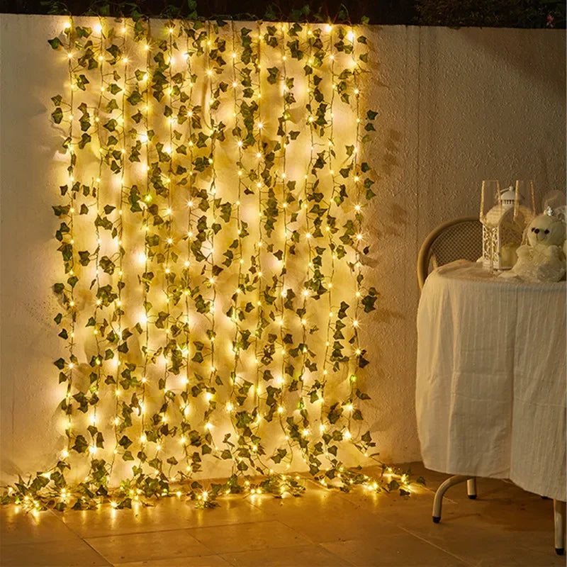 Artificial Vine Fairy Lights Leaf Garland