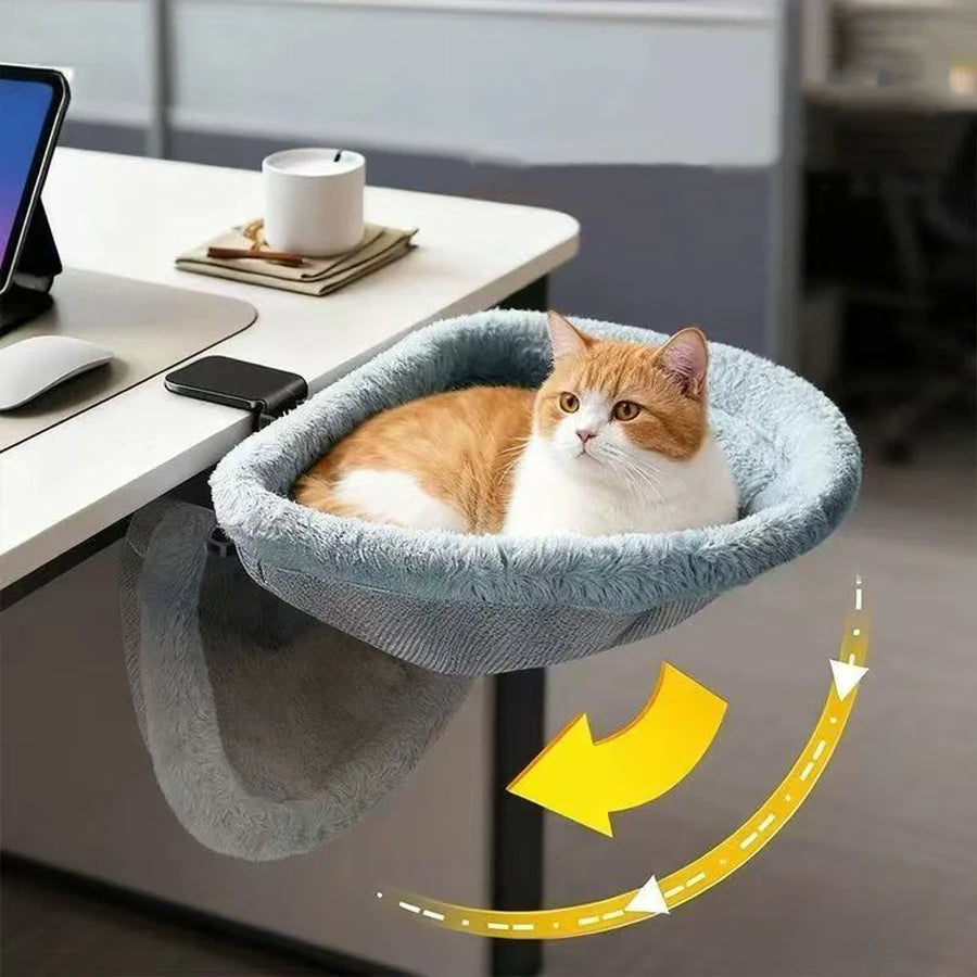 Folding Cat Desk Hammock Perch