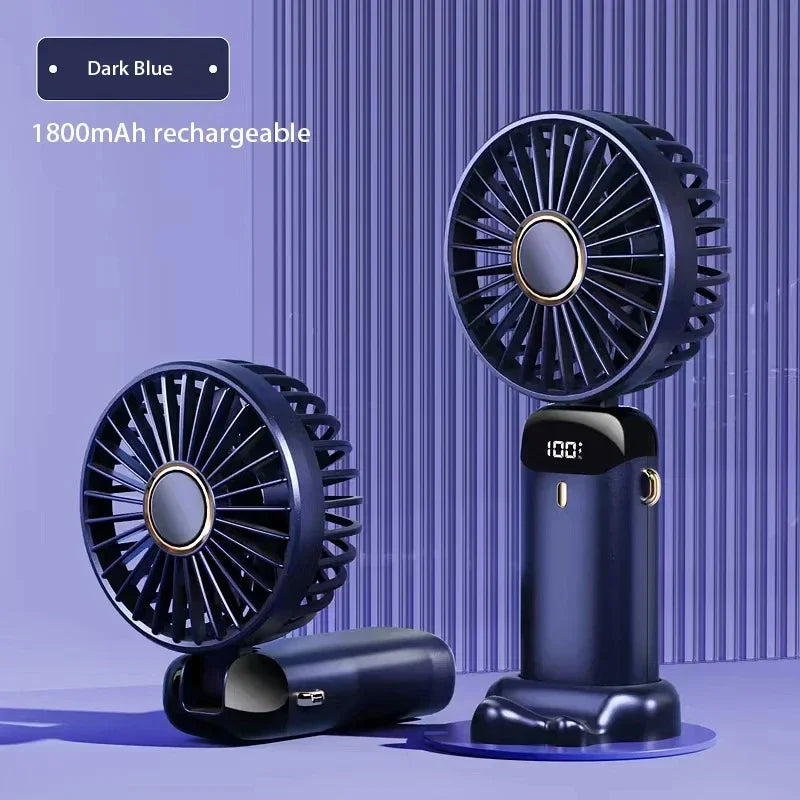 Foldable Neck Hanging Fan with Phone Stand