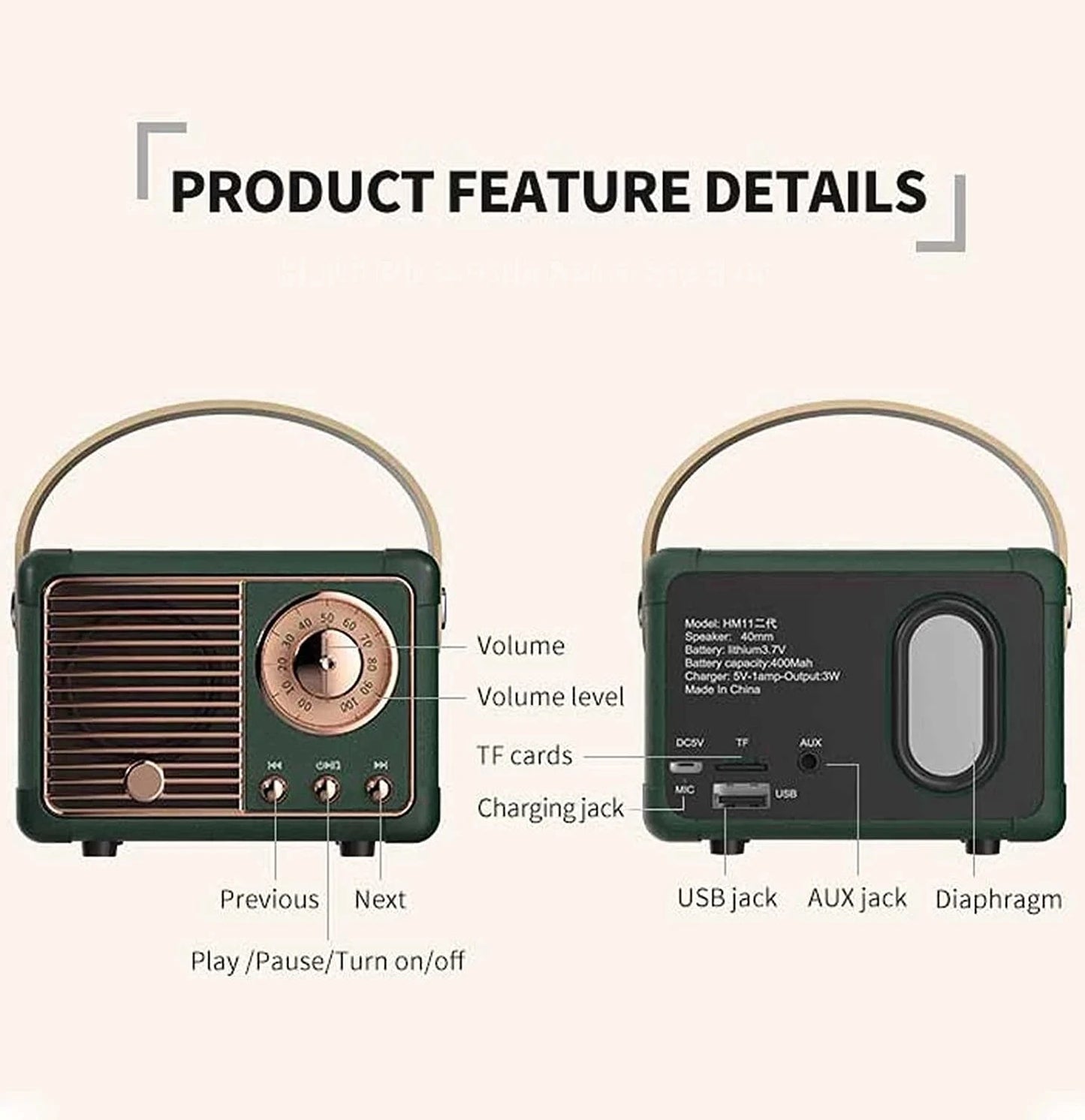 Portable Wireless Bluetooth Speaker