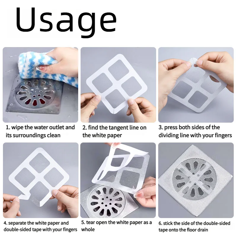 Self-Adhesive Drain Hair Filter Mesh Roll