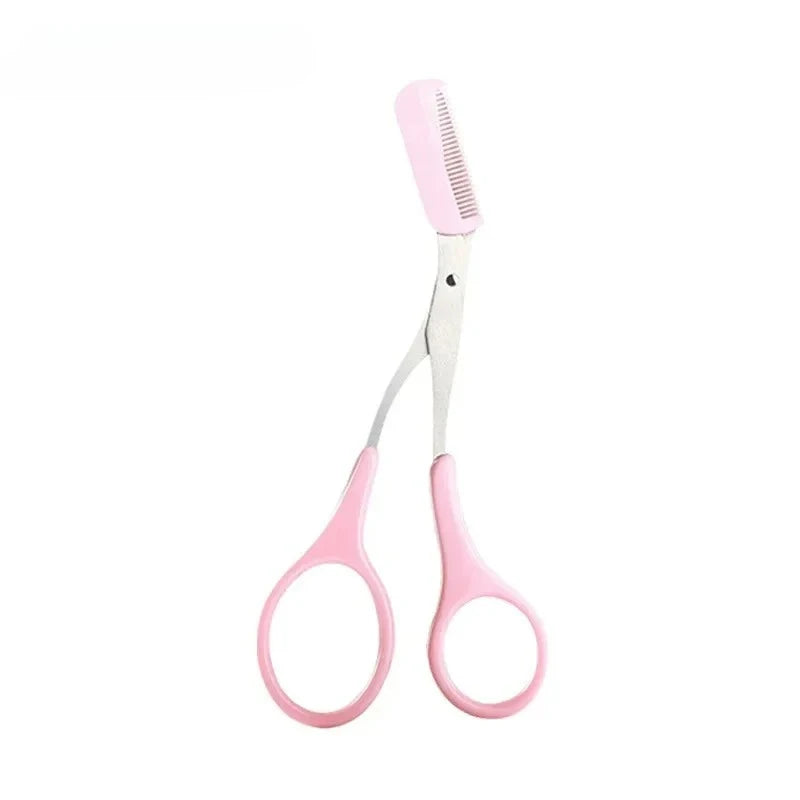 Stainless Steel Eyebrow Scissors with Comb