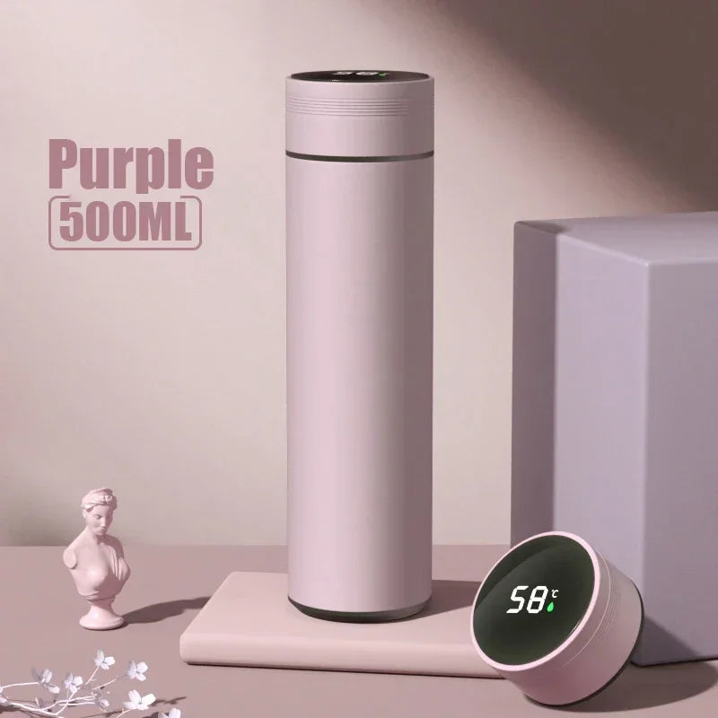 500ml Thermos Flask with Temperature Display