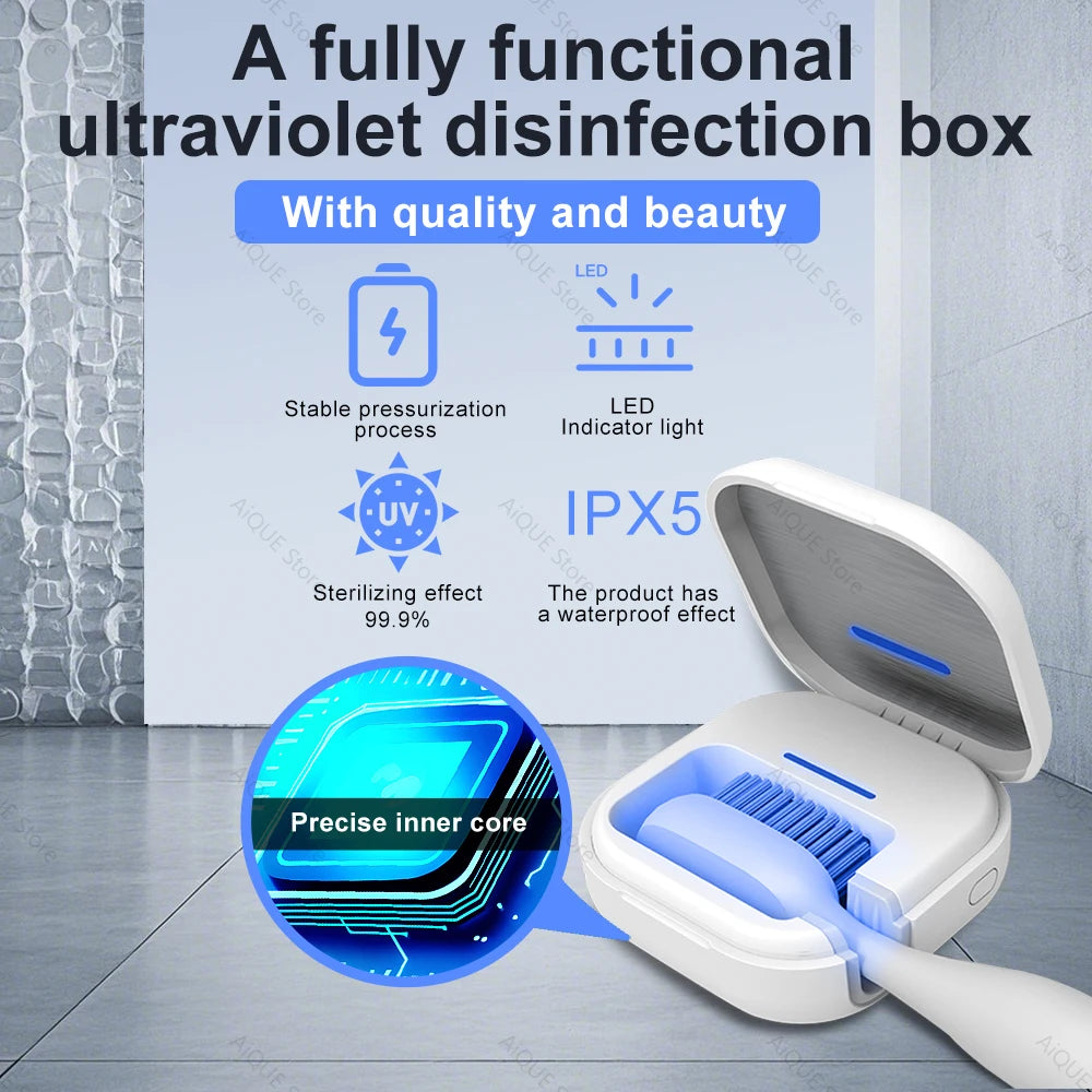 UV Toothbrush Sterilizer Travel Case