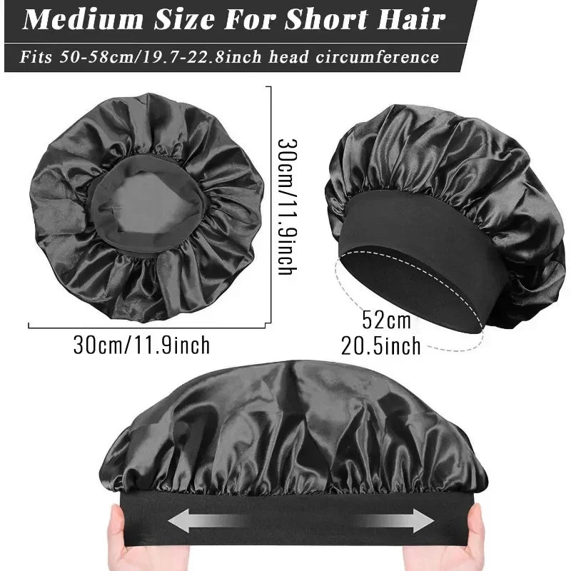 Silk Satin Lined Sleep Bonnet Hair Wrap