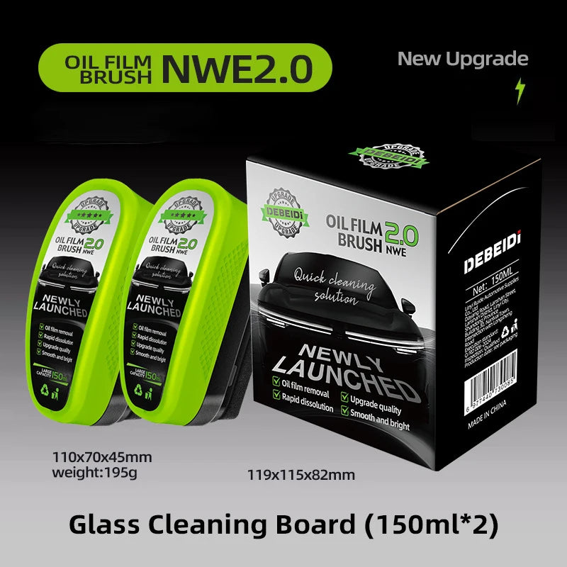 Car Glass Oil Film Remover Brush Kit