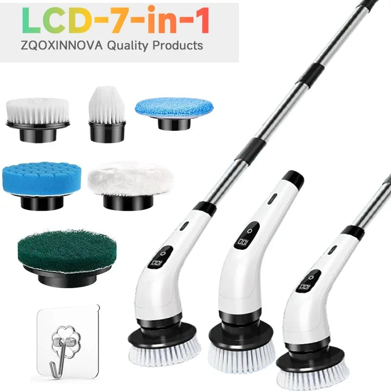 7-in-1 Electric Spin Scrubber Cleaning Kit