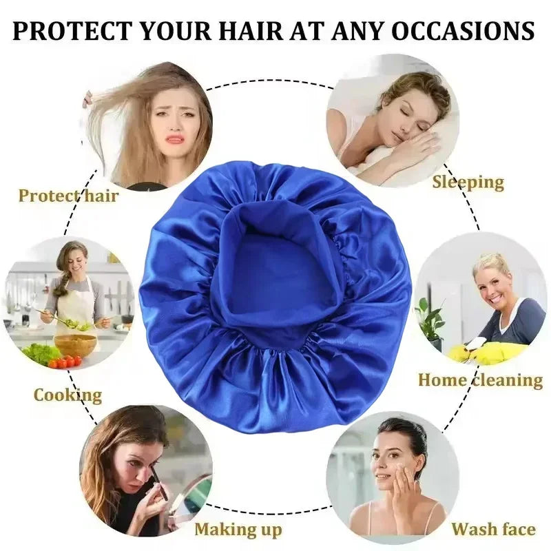 Silk Satin Lined Sleep Bonnet Hair Wrap