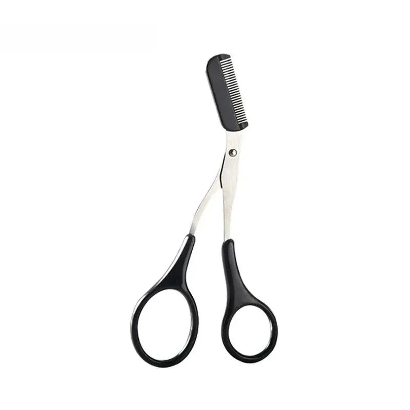 Stainless Steel Eyebrow Scissors with Comb