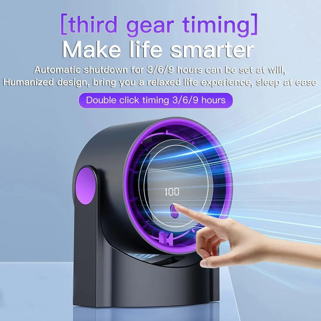 Bladeless Desk Fan with 100 Speeds