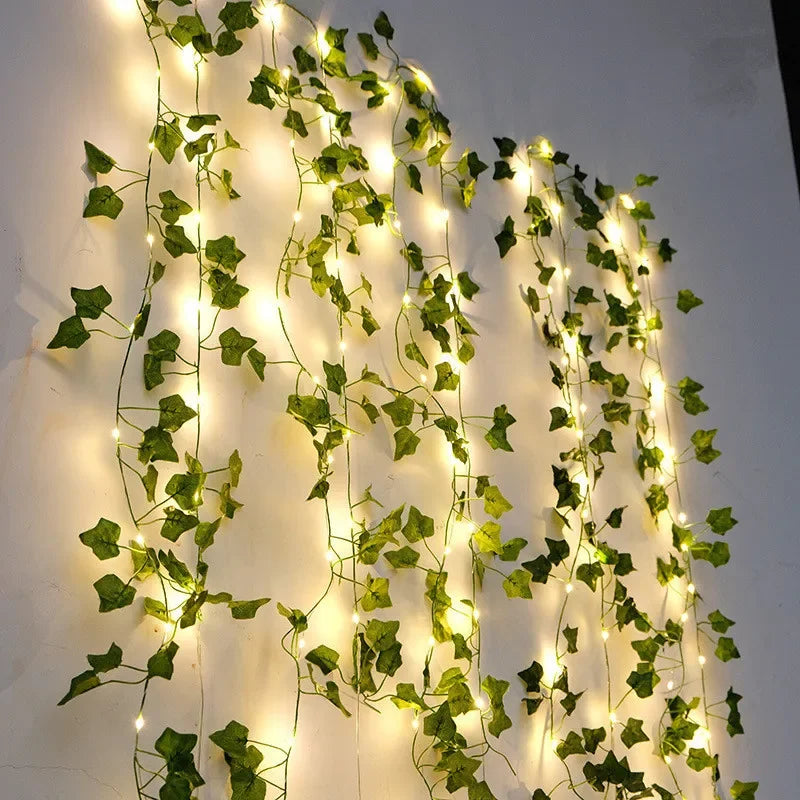 Artificial Vine Fairy Lights Leaf Garland