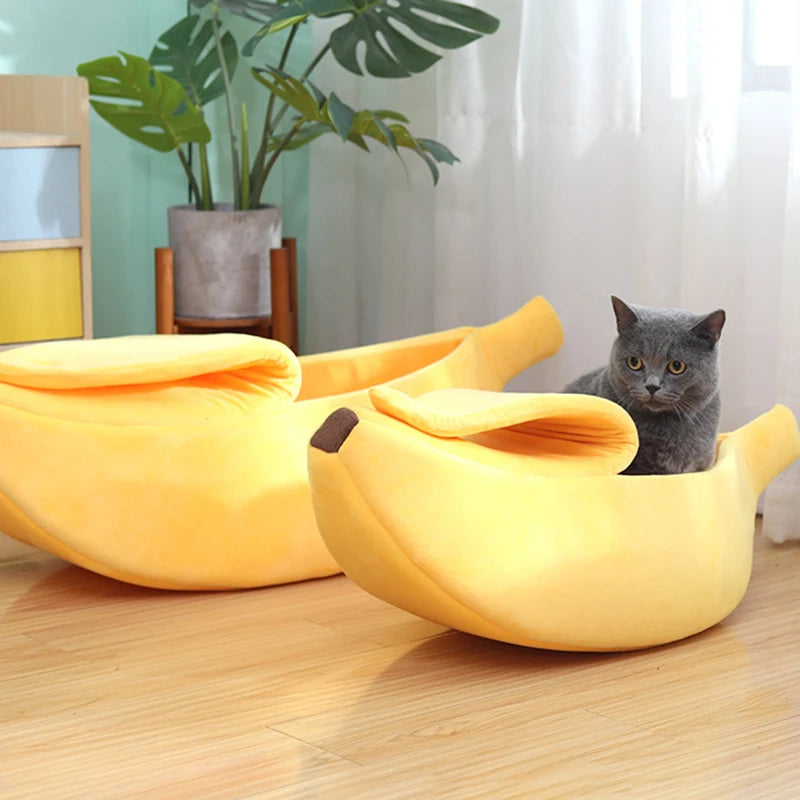 Banana Cat Bed Cosy Pet Cave