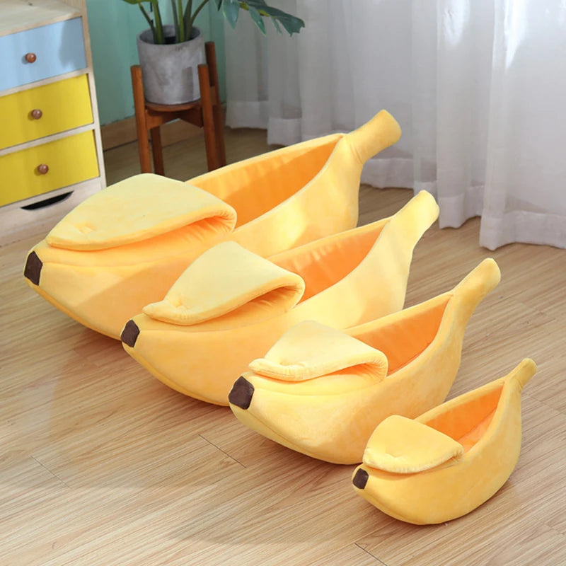 Banana Cat Bed Cosy Pet Cave