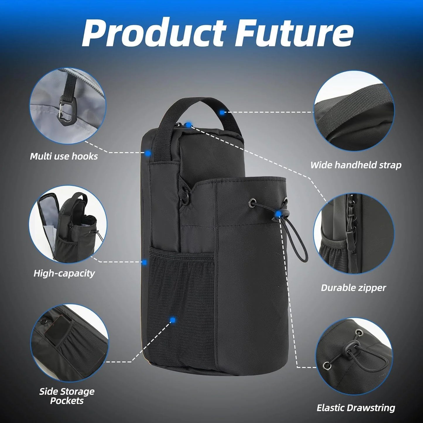 Magnetic Gym Bag with Phone Pocket