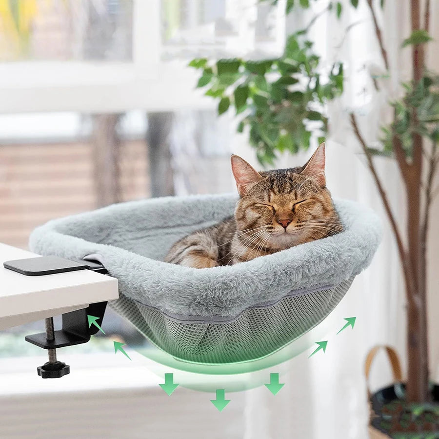 Folding Cat Desk Hammock Perch